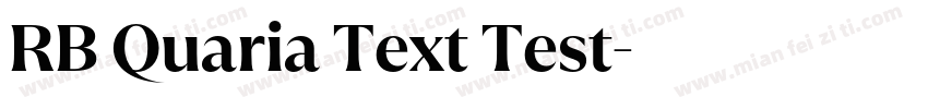 RB Quaria Text Test字体转换